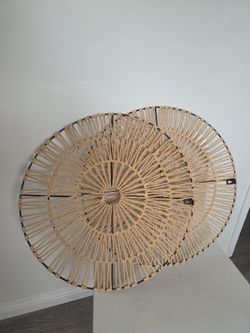 2 Round metal wall sculpture