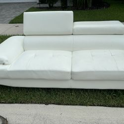 White Sofa And Ottoman 