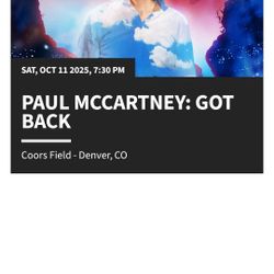 Paul Mccartney Tickets