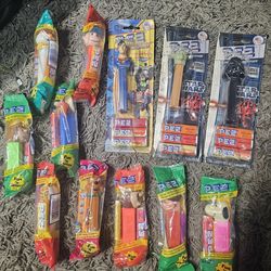 12 old pez candy dispensers