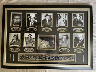 Framed Glass Mobster Picture