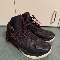 Under Armour Curry 2.5 Men's Black Red Basketball Shoes Size 9.5 1274425 001