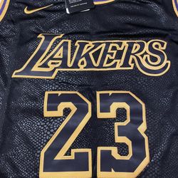 New! Lakers Black  Mamba Jersey #23 James  Large And XL Last One 