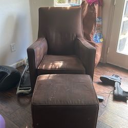 Brown rocking chair