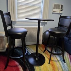 COSTWAY Bar Stools Set of 2, 360 Degree Swivel, Accent Wooden Swivel Back Bar Height Bar Stool.