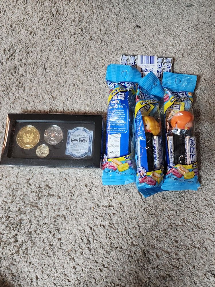 Gringotts Coin Collection And Harry Potter Pez Dispensers