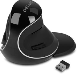 Delux M618Plus Wireless-Black Ergonomic Vertical Mouse Large *BRAND NEW*
