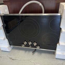 GE 36 in. 5 Burner Element Radiant Electric Cooktop in Stainless Steel