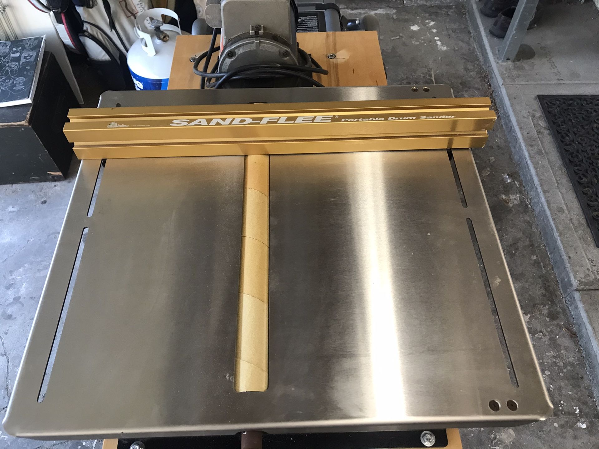 Sand Flee horizontal drum sander MAKE AN OFFER barely used excellent Baldor lots of