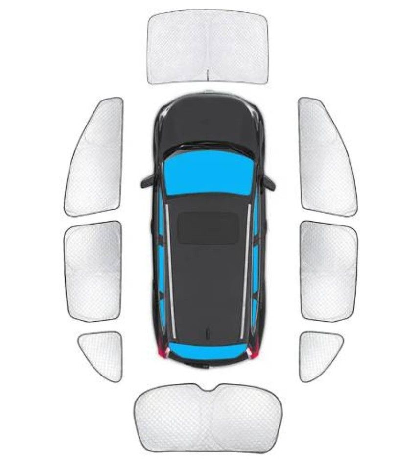 KMF 8pcs Full Window Sun Shades Custom Fit for Honda CR-V 2017-2022, CRV Visor Protecting Privacy Car Window Covers Sunshade for Windshield Side Rear,