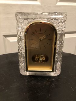 Amazing Seiko Vintage Lead Crystal Anniversary Mantle Clock!