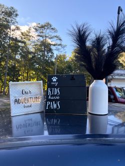 Home Decor Sign Bundle – Adventure Fund & Pet Sign