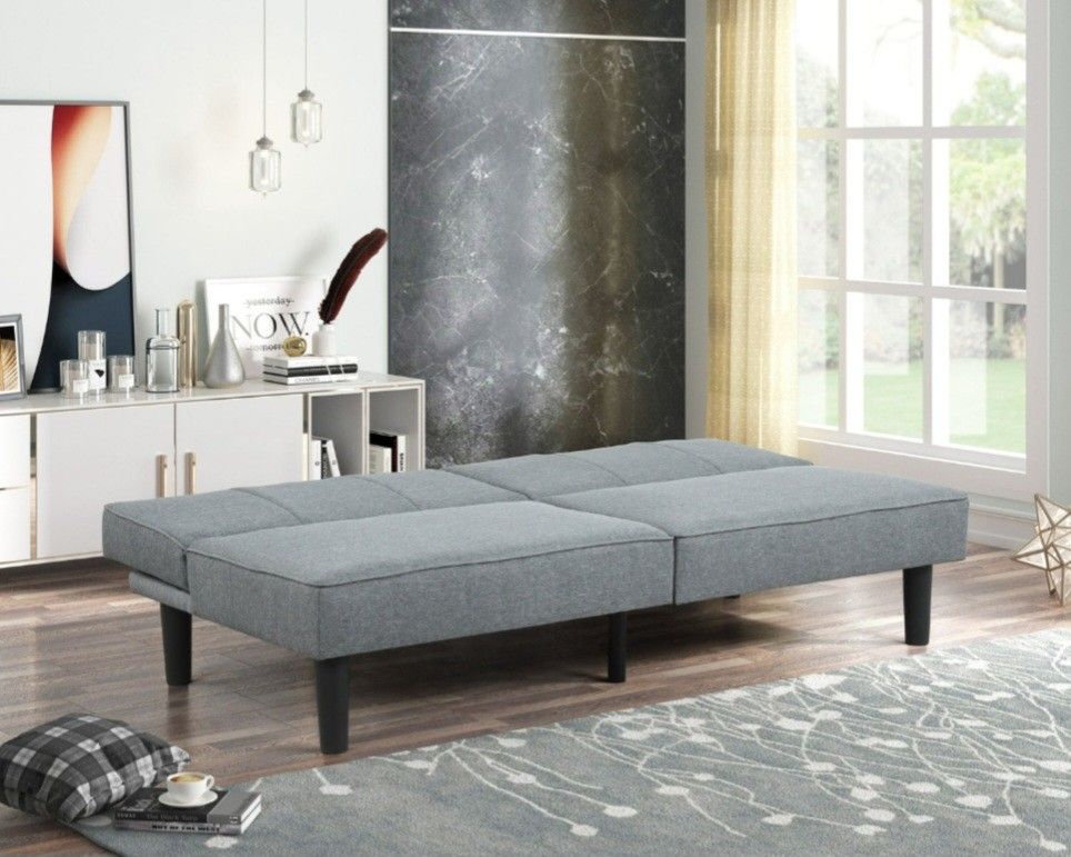 Mainstay Studio Futon, GrayLimenUpholstery ( Brand New)