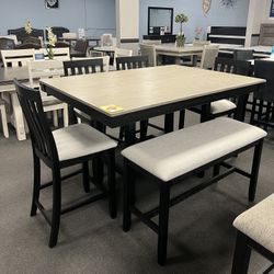 6PC Counter Height Dining Table Set 
