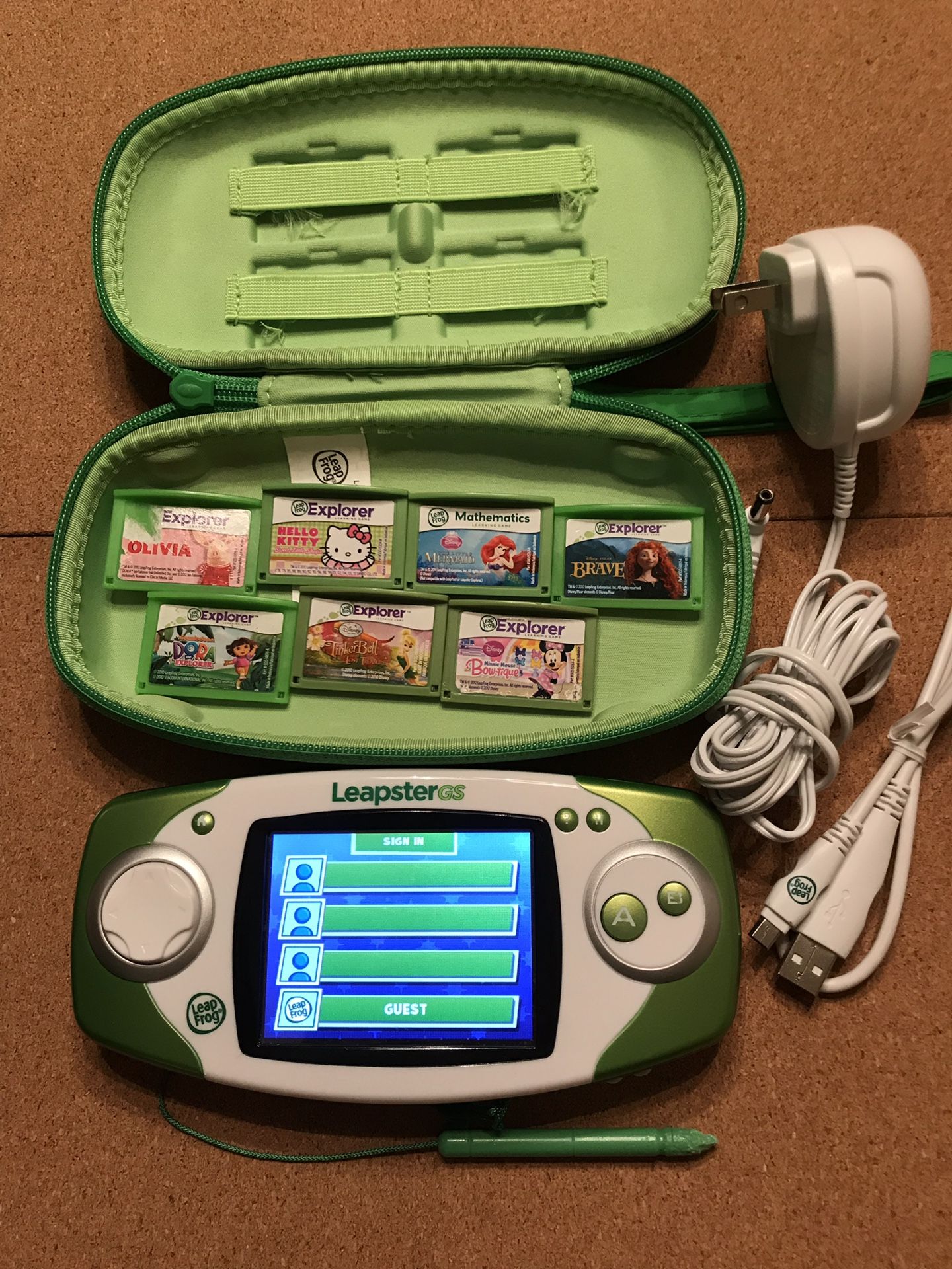 Leapfrog - Leapster GS - used kids tablet - kid’s games