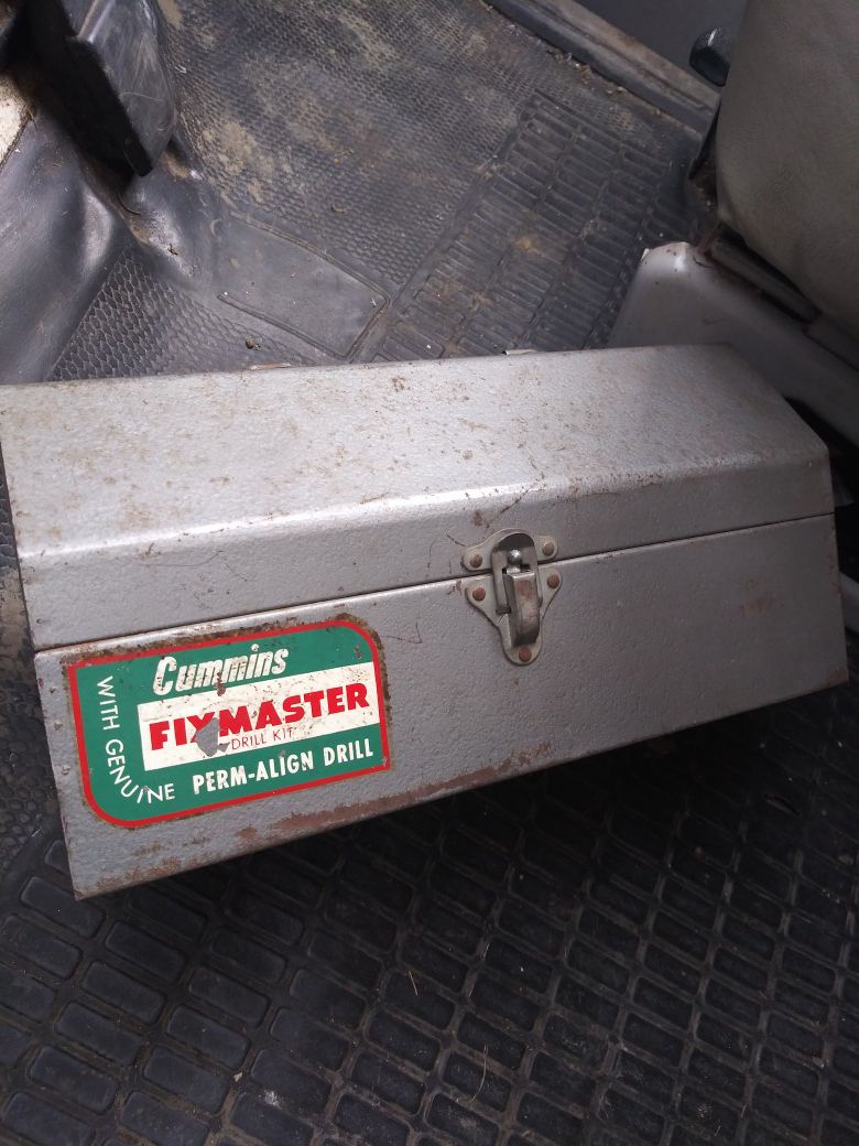 Vintage - tool box w/drill