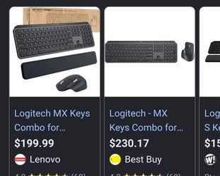 Logitech - MX Keys Combo for Business Full-size Wireless Scissor Keyboard and Mouse
