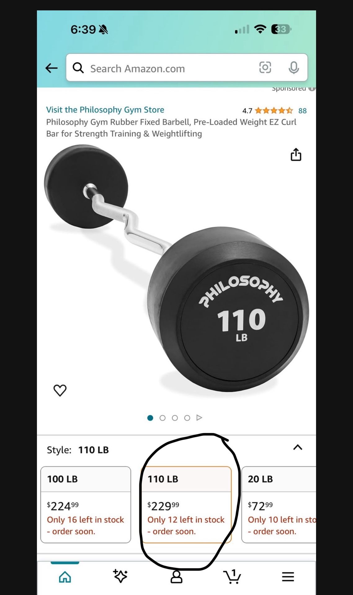 110 Lbs Weight