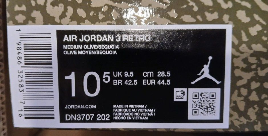 Air Jordan Retro 3 Family Affair SZ 10.5