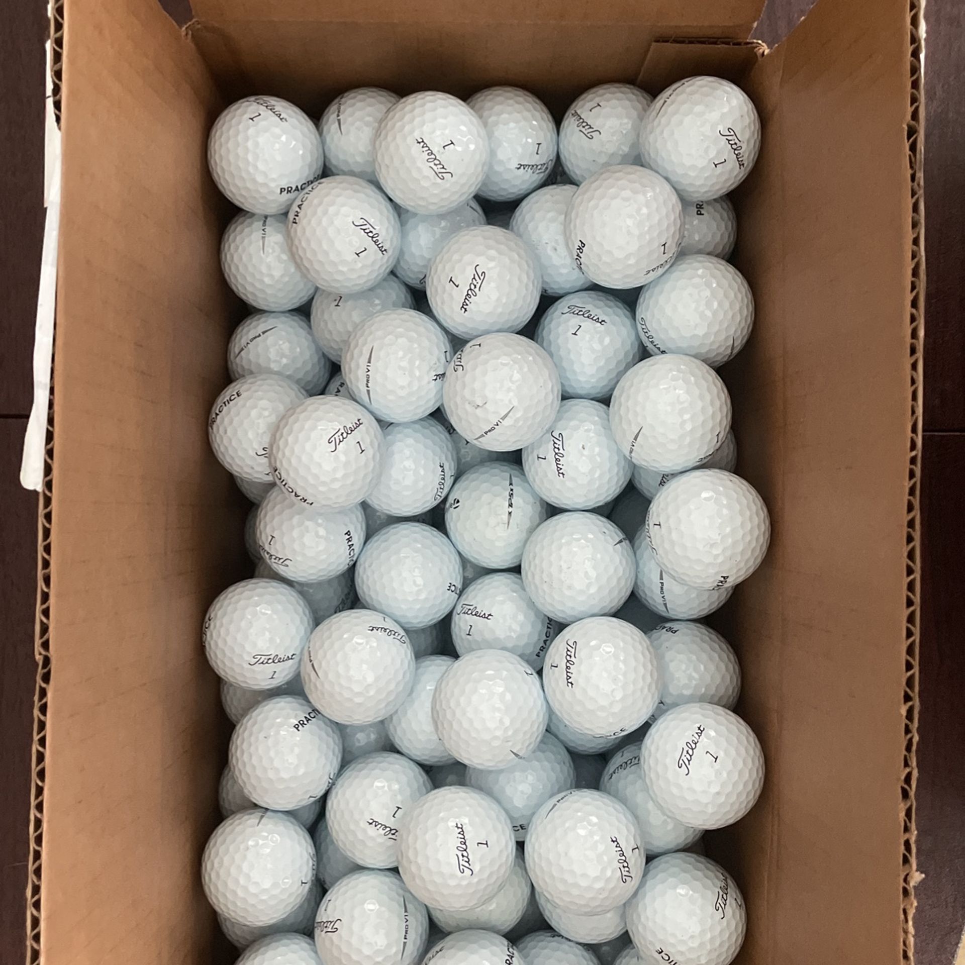 Titleist Pro V1 Golf Balls Stamped With Word “PRACTICE “ Near Perfect Condition