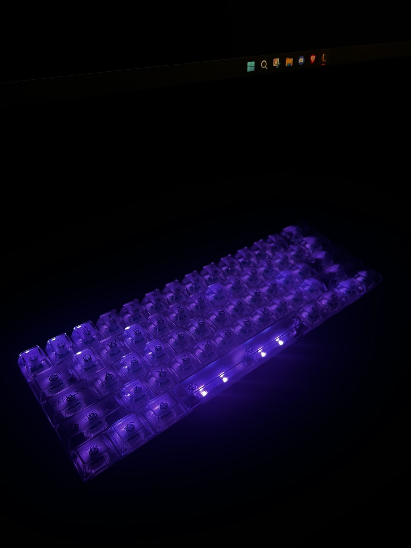 Wooting 60HE – Clear Keycaps, Lubed & Modded, Perfect Condition