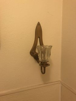 2 brass wall sconces