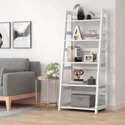 New 5-Tier Bookshelf Bookcase 5 Shelf Ladder Shelf Shelf Living Room