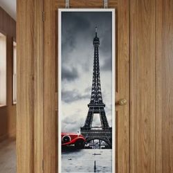 Door Wall Mount Touch Screen LED Light Mirrored Jewelry Cabinet Storage White