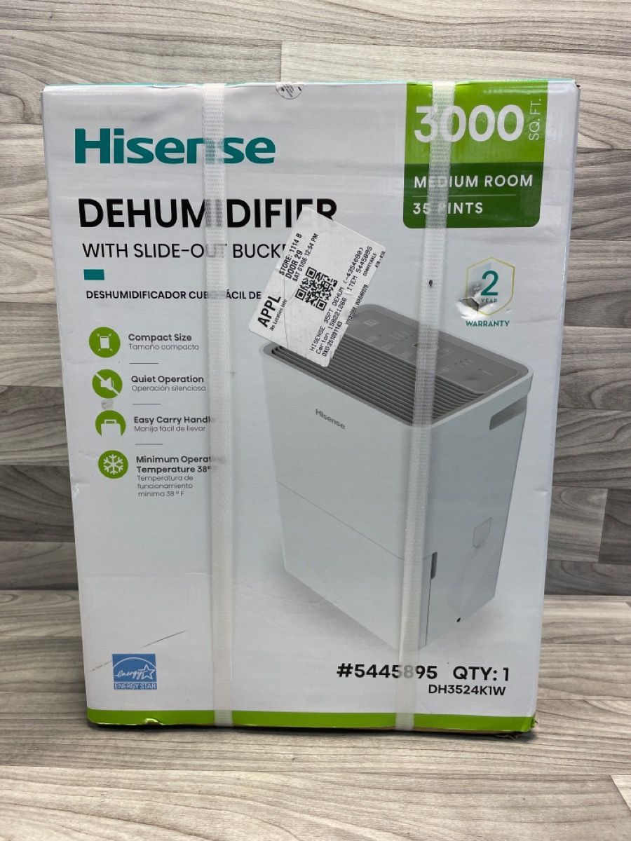 Hisense 35-Pint 2-Speed Dehumidifier – (A1D016978)
