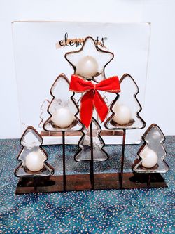 Handcrafted Rustic Iron Christmas Candle Holder