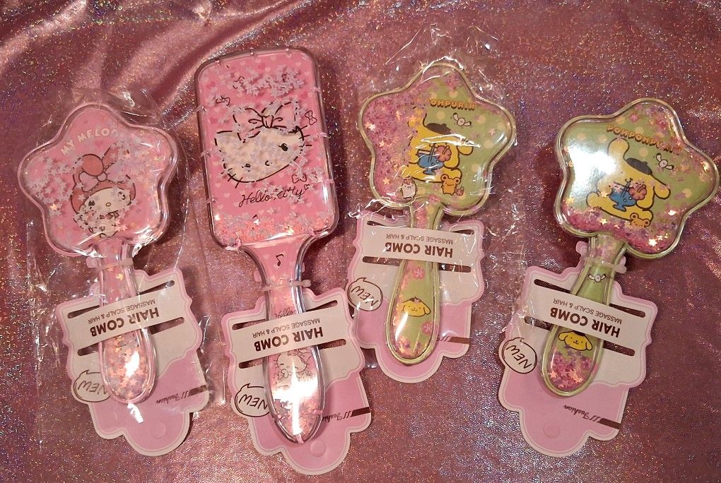 New Hello Kitty & Friends Glitter Hair Brushes - $4 Each