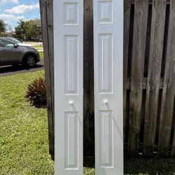 (2) 24” W x 79.5” T, Six Panel Bifold Door, White