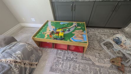 Kid's Wood Train Table