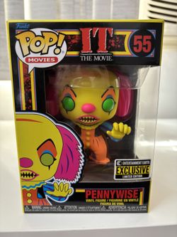 Funko POP! Movies IT Blacklight Pennywise #55 EE Exclusive NEW