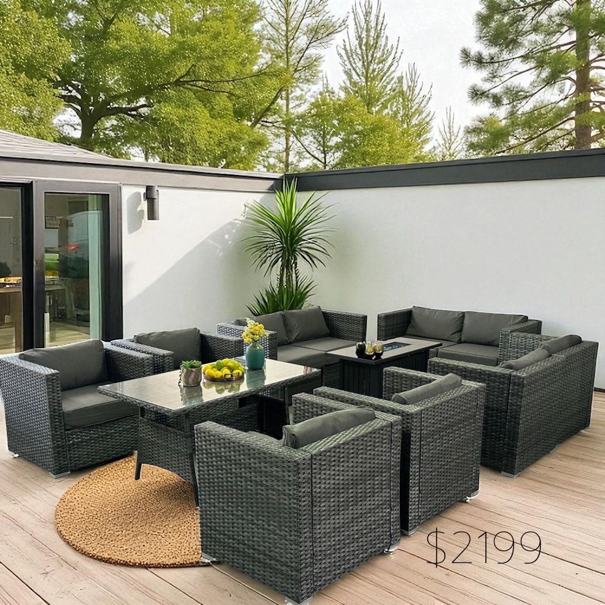 New box patio furniture with cushions(we finance, and deliver)