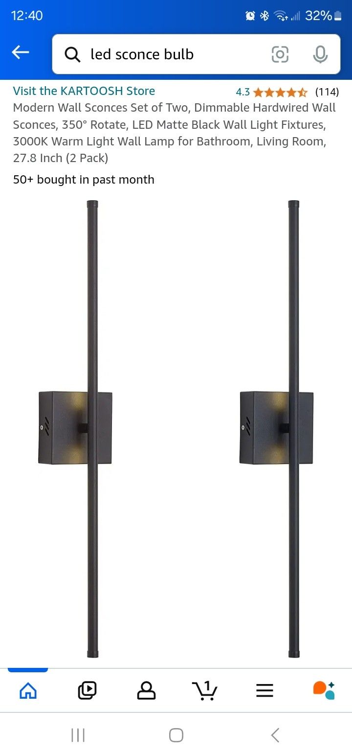 Modern Wall Sconces Set of Two