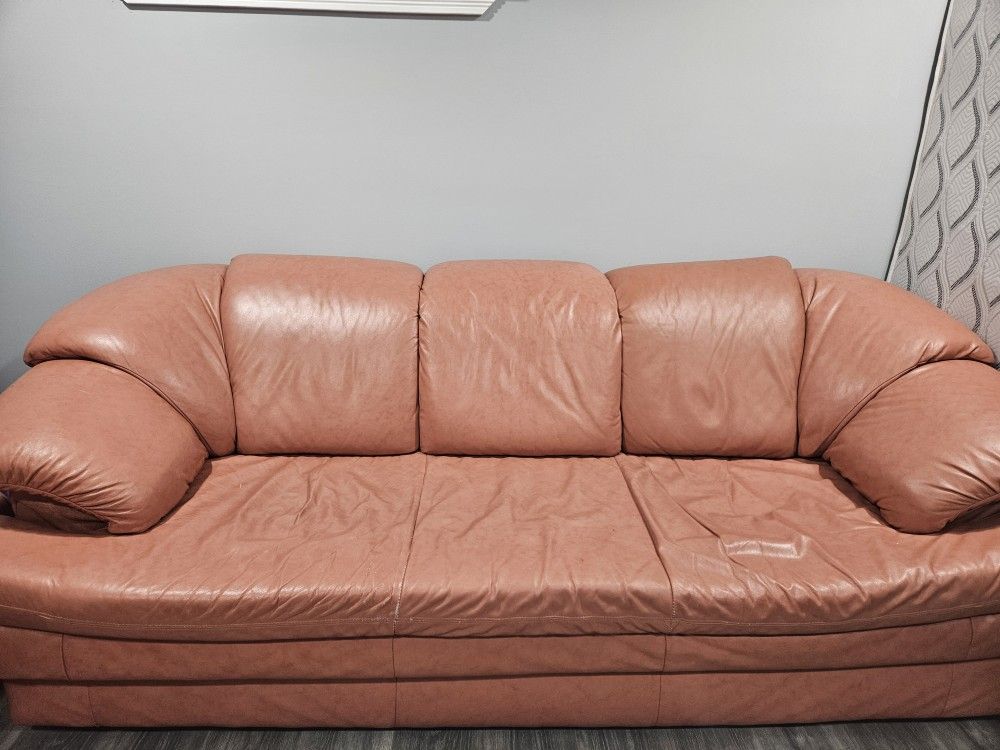 FREE Italian Vintage Leatherette Sofa - 2 Pieces