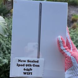 New Sealed iPad 9th Gen 64 Gb WiFi 