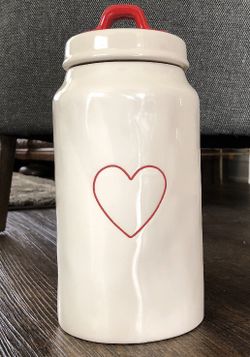 Rae Dunn large heart canister