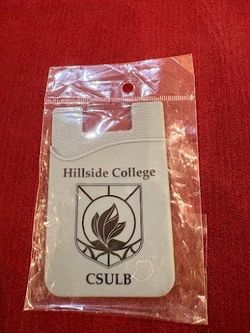CSULB Cal State Long Beach Hillside College Silicone Phone Wallet Card Holder Grey