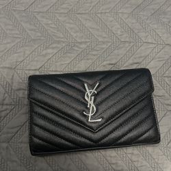 Yep saint Laurent silver chain crossbody bag