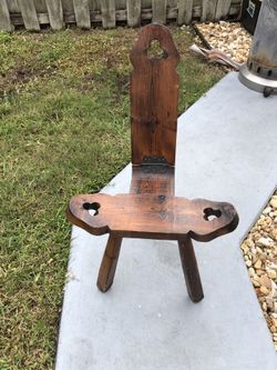 Antique birthing wooden chair