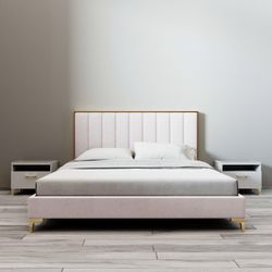 Velvet king bed frame / cama king de terciopelo