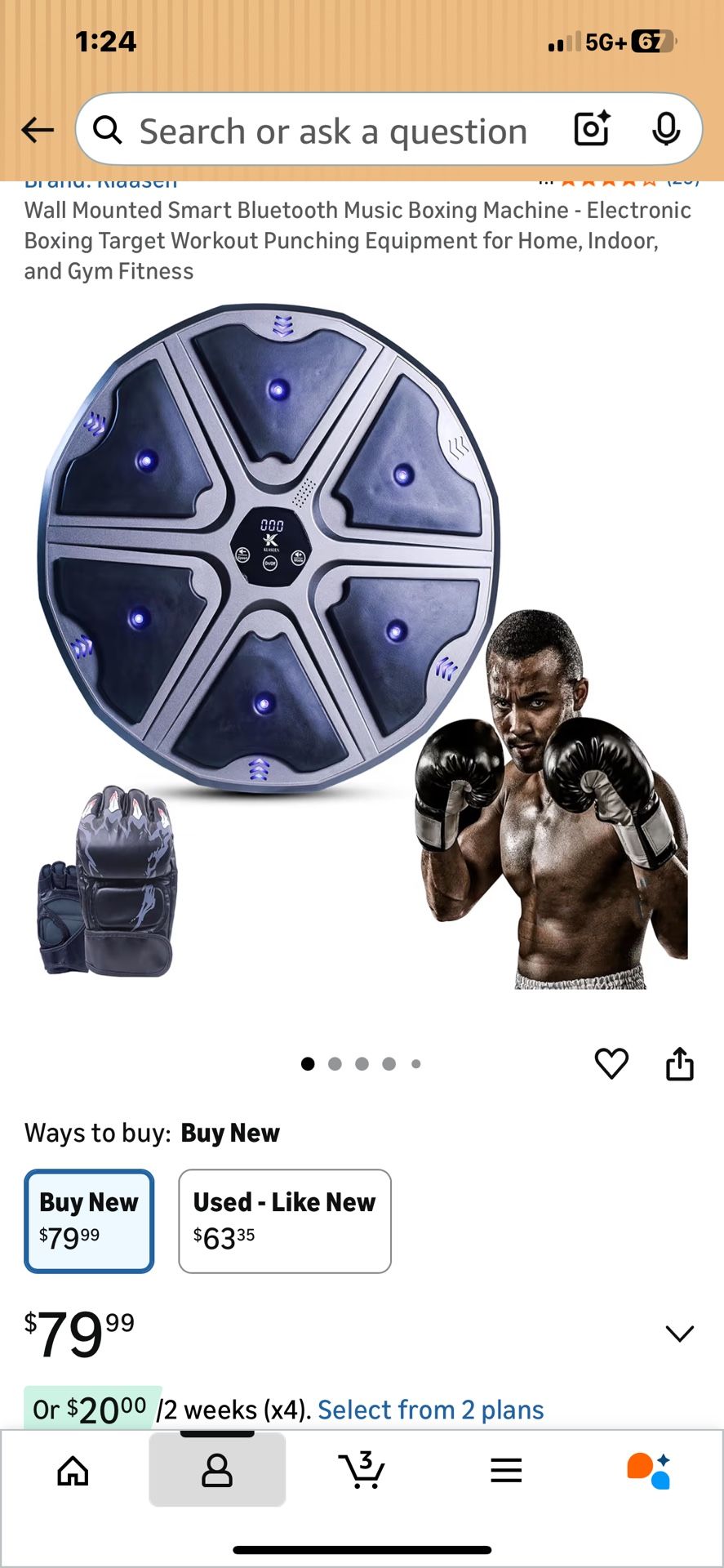 Wall Mounted Smart Bluetooth Music Boxing Machine - Electronic Boxing Target Workout Punching Equipment for Home, Indoor, and Gym Fitness