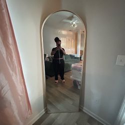 ✨ Gold Arched Full-Length Floor Mirror