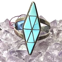 Sterling Zuni Turquoise Ring. Cat. R228