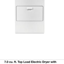 White Whirlpool 7.0 cu. ft. Top Load Electric Dryer with AutoDry™ Drying System