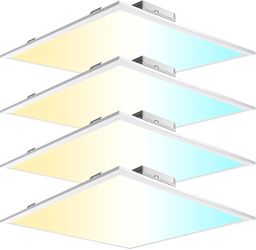 AIKVSXER 40W 2x2 Led Flat Panel Light - 4 Pack 4400LM Color Switchable 3000K/4000K/5000K, Dimmable