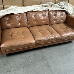 Leather Couch - Camel