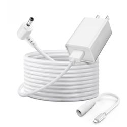 Power Adapter Charger Cord Compatible with Ring Stick Up Cam Battery, Ring Pan Tilt Stick Up Camera, Weatherproof Power Cord, 4m/13.1ft, White